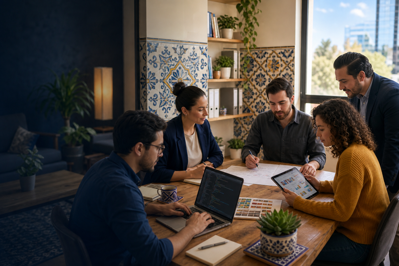 Equipo de Axius trabajando juntos